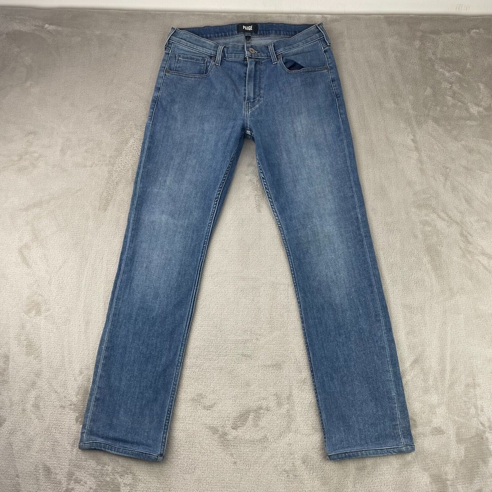 PAIGE Federal Jeans Men 31x29 Vinton Blue Slim Straight Fit‎ Denim Designer $200